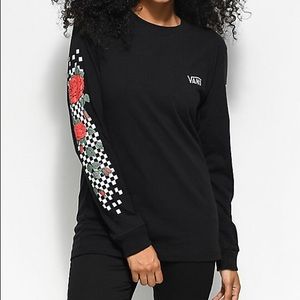 Vans Black Long Sleeve Top MEDIUM